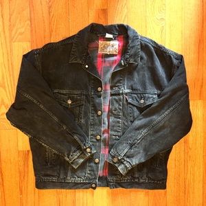 Vintage Levi’s Denim Jacket with Flannel Plaid